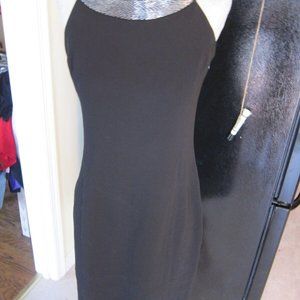 LAUREN RALPH LAUREN stunning BLACK EVENING DRESS WITH SILVER COLLAR SEQUIN SZ 4